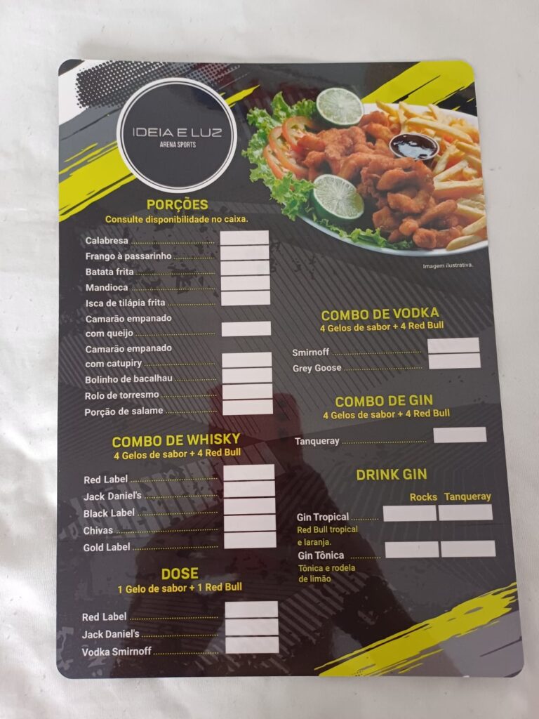 CARDAPIOS IDEIA E LUZ