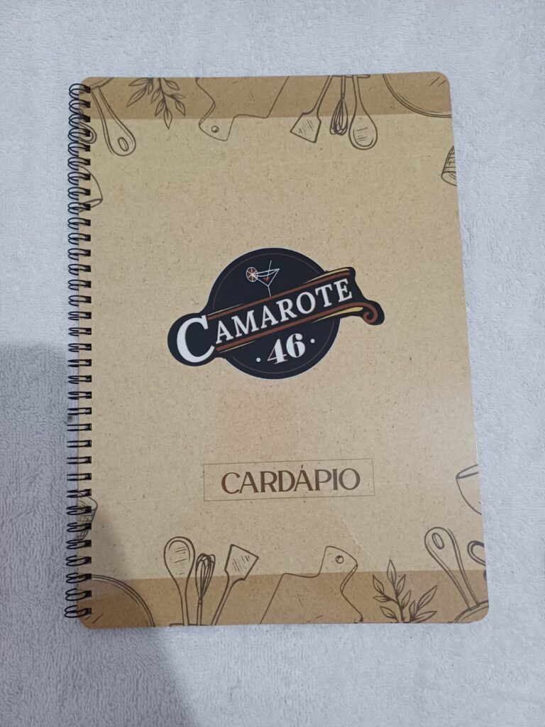 CARDÁPIO CAMAROTE 46 (ENCADERNADO)