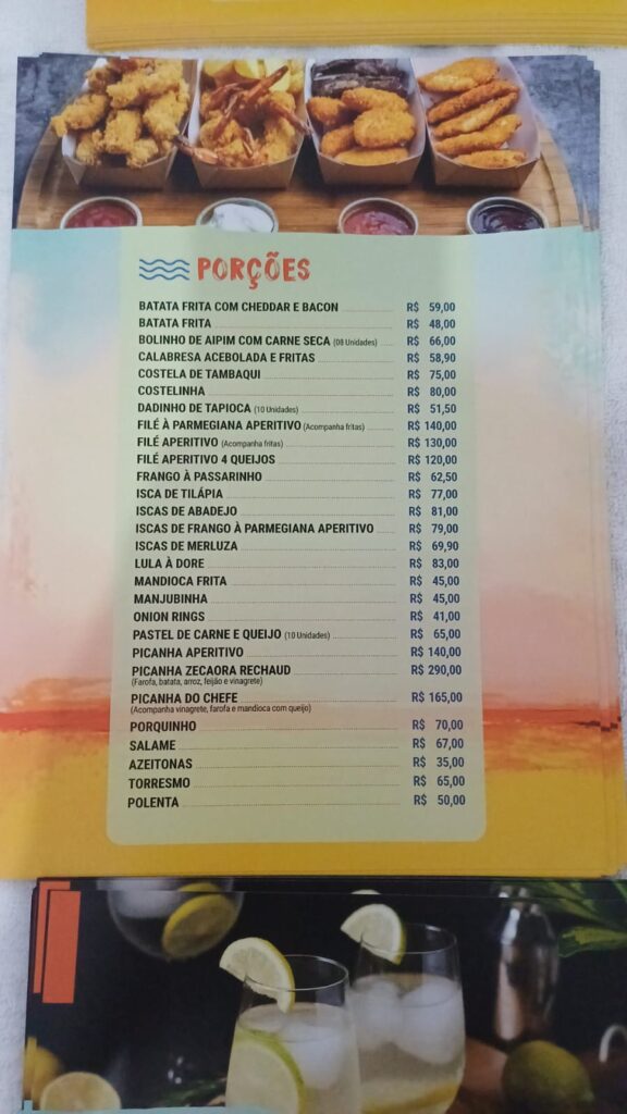 CARDÁPIO ZECA ORA